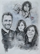 Graphit und Aquarell