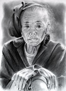 Bleistift und Tusche