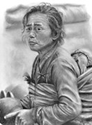 Bleistift und Tusche